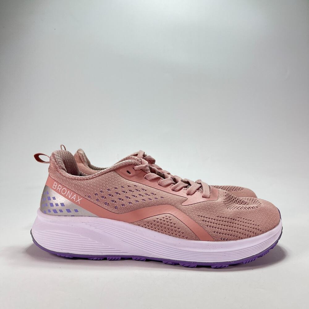 BRONAX S71 Pink Mauve Wide Toe Box Road Running Shoes Women's Size US 11 EU 43